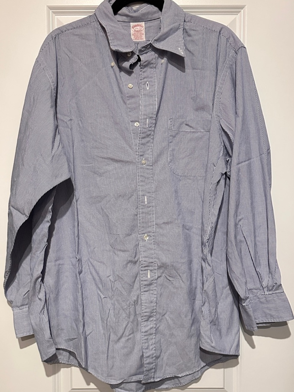 Brooks Brothers Light Blue Striped Oxford Button-Down Shirt